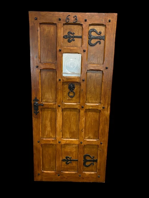 Stunning Victorian Arts Crafts Front Door Old Period Antique Reclaimed Pine Wood