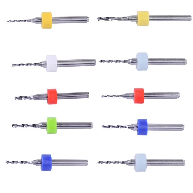 10pc 1.1-2.0mm Carbide Micro Twist Drill Bits PCB CNC Jewelry Rotary Tool vt