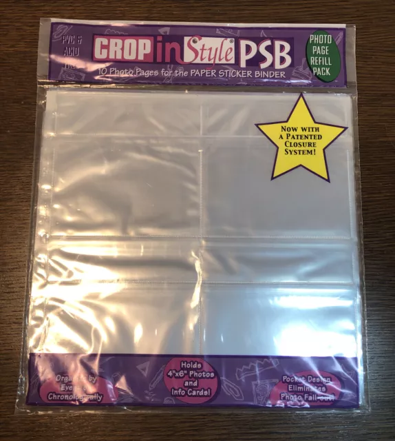 Carpeta Estilo Recortado PSB 10 Páginas de Foto Páginas Paquete de Recarga Organizar Almacenamiento NUEVO