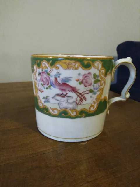 Minton Bone China Green Cockatrice bird cup mug