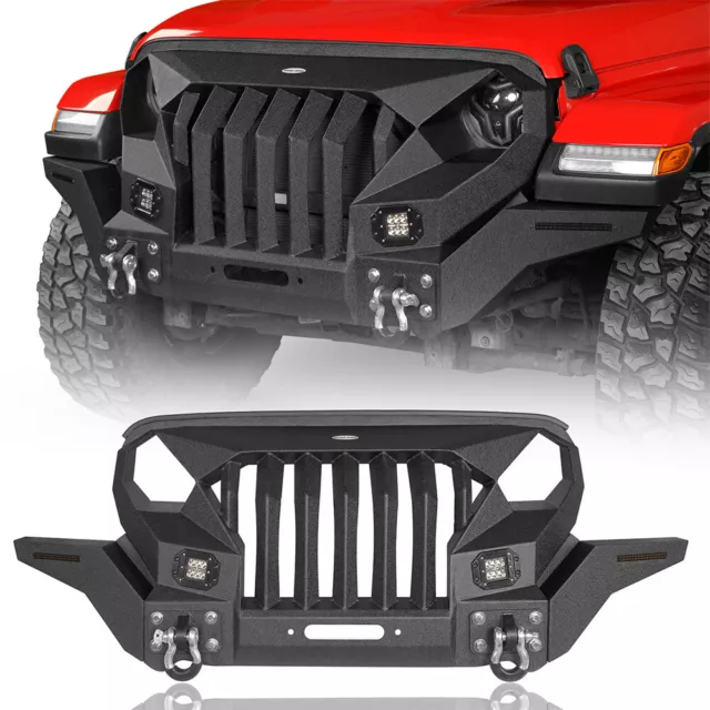 STEEL MAD MAX Grill Front Bumper for 20182024 Jeep Wrangler JL