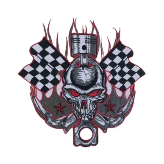 Checkered Flag Rally Patch Racing Car Marathon Embroidered Logo Iron O Patch Patch Collection 5564393 - Foto 7