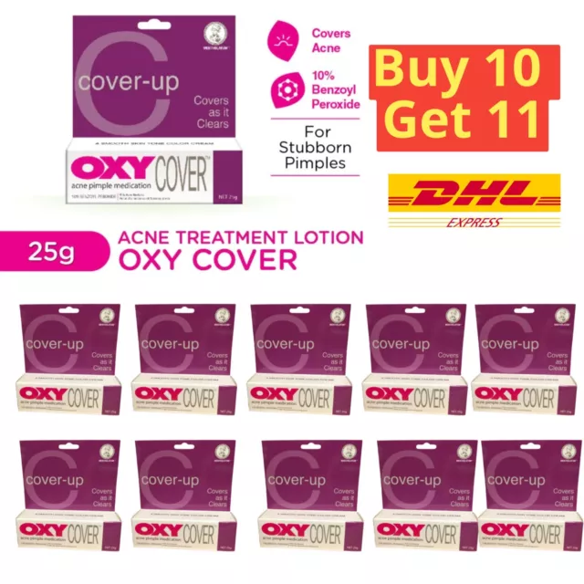 10X 25g OXY Cover Up 10% Benzoyl Peroxide Acne Pimple Medication Cream