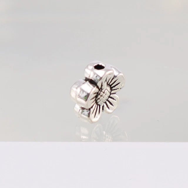 100 Pcs Floral Loose Bead Sunflower Beads Spacer Beads Vintage Bracelet Jewelry 11