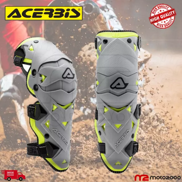 Ginocchiere Motocross Enduro Con Snodo Acerbis Impact Fluo Protezione Ginocchio