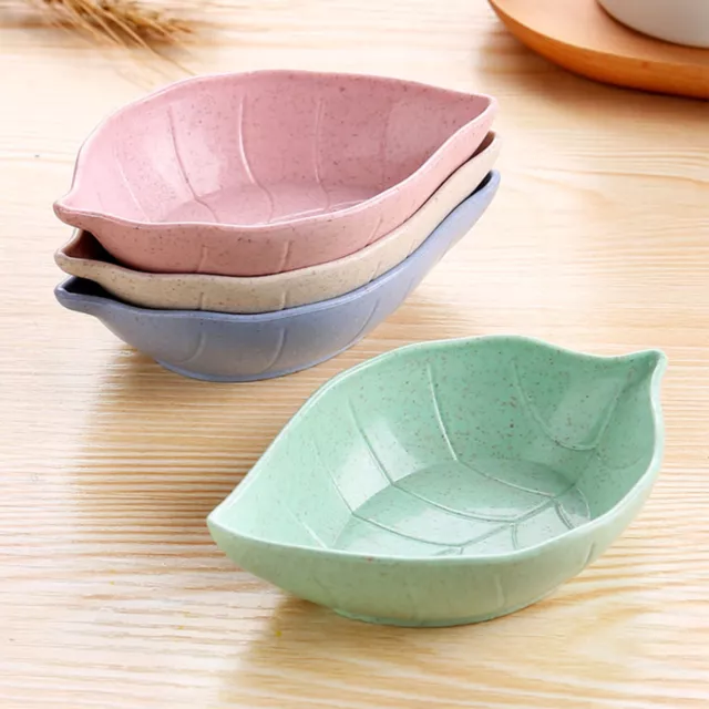 (Blue) Versatile Leaf Shaped Dish Premium Material Easy To Refreshing