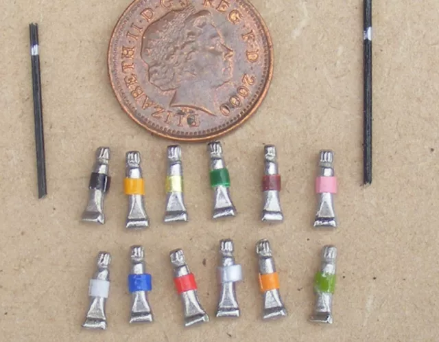 Puppenhaus Künstler Lose Farbe Set Zubehör Tumdee 1:12 Maßstab Miniatur Kunst 2