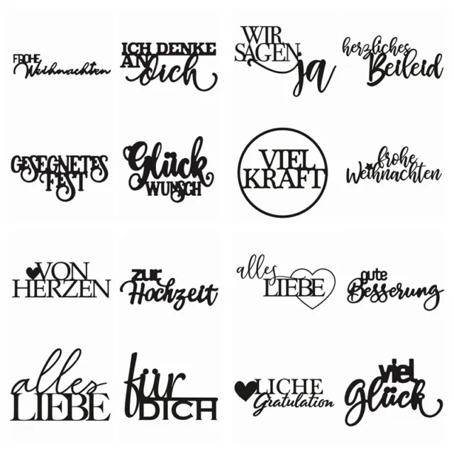 Sentiment Word Metal Cutting Dies DIY Scrapbooking Papierkarten Basteln