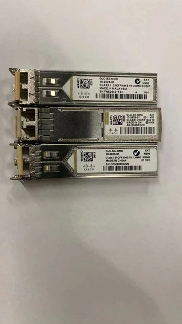 Lotto Di 100 Ricetrasmettitori Cisco GLC-SX-MMD, Usati Ma Funzionanti, Per Reti Ottiche