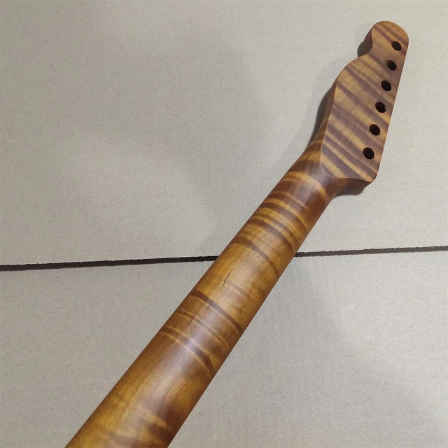 BEST TL ELECTRIC guitar neck roasted flame maple 22 Frets bone nut
