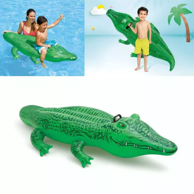 Intex Aufblastier Krokodil - Schwimmtier Reittier Luftmatratze Pool Alligator