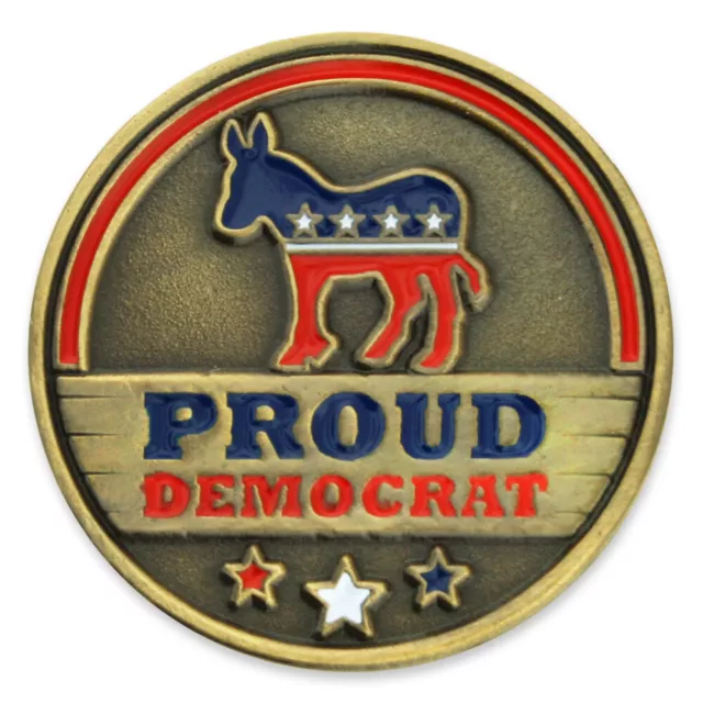 PinMart's Proud Democrat Political Party Donkey Enamel Lapel Pin