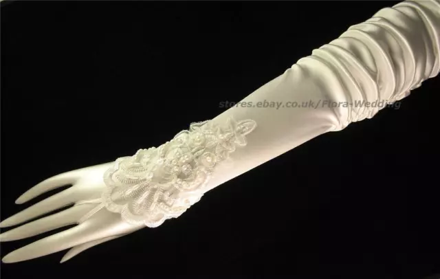 Satin Fingerless Bridal Wedding/Theatre Evening Prom/Halloween Costume Glove,Y14