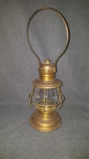 Antique late 19th C. Brass C.T. Ham Railroad Lantern