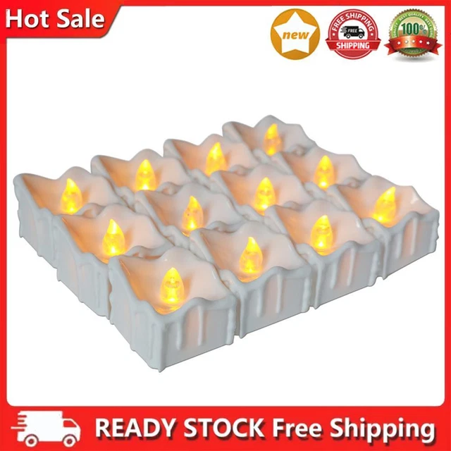 Flameless LED Candles Tea Light Romantic Candles Home Lights (Square)