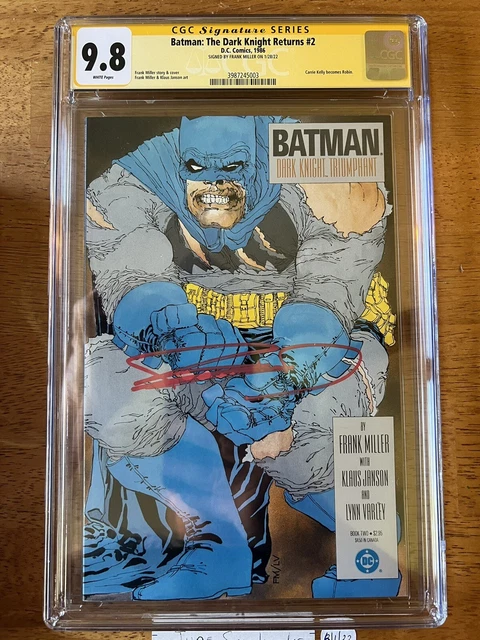 Batman: The Dark Knight Returns #2 9.8 CGC SS NEWSSTAND!! Signed by Frank Miller