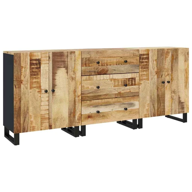 AX Credenza 3 Mobiletti 60x33x75cm Sala Salotto Elegante Tropicale MDF + 3143638