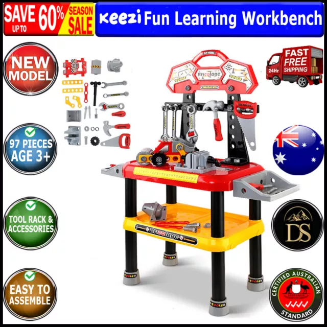 New Kids Play Tool Kit Workbench Workshop Toy Bench Set Children Toddler Child