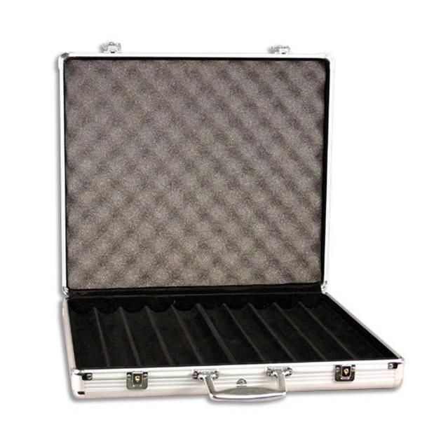 DA VINCI Aluminum 1,000 Chip Case Silver 1,000-chip Capacity