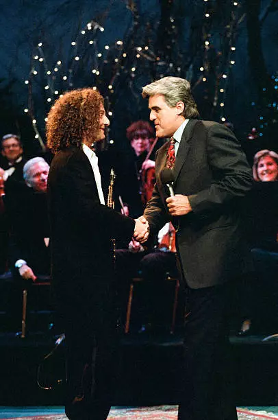 Musician Kenny G On Leno 1995 Old Television Photo 1