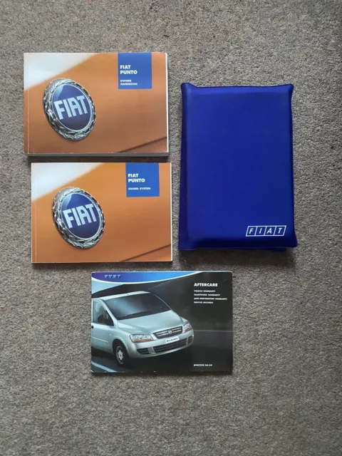 Fiat Punto Mk2 Owners Handbook Manual And Wallet Pack 1999-2004 2004 Print