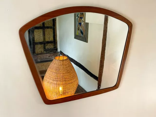 Superb Mid Century Danish Teak Mirror