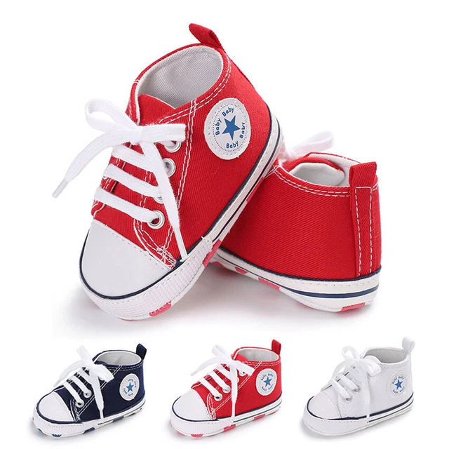 Newborn Baby Boy Girl Pram Shoes Infant Sneakers Toddler PreWalker Trainers 0-18