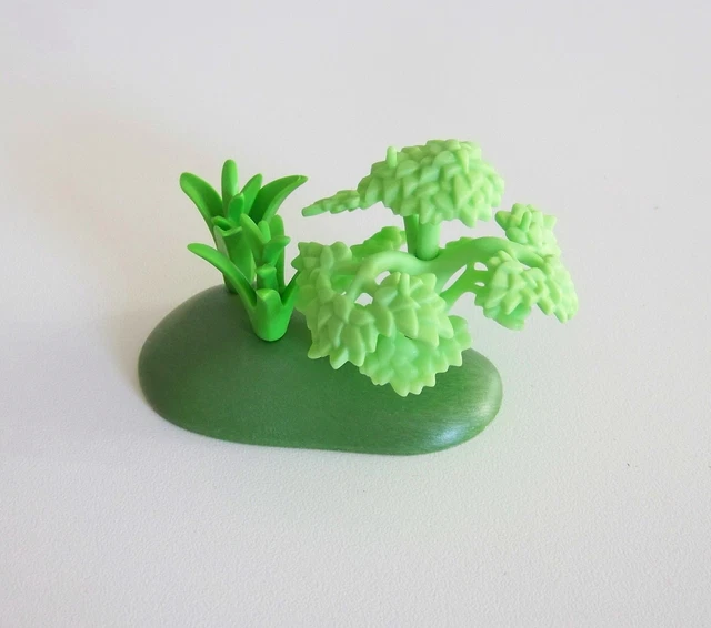 Lot De Végétation Playmobil - Plantes Vertes Et Violettes - Pièces D'occasion Pour Compléter Vos Décors