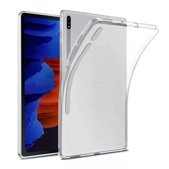 Samsung Galaxy Tab S7 Plus durchsichtige Tablethülle Schutzcase Transparent Neu