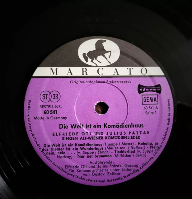 LP 10'' Die Welt ist ein Komödienhaus, Alt-Wiener Komödienlieder, Ott & Patzak 3