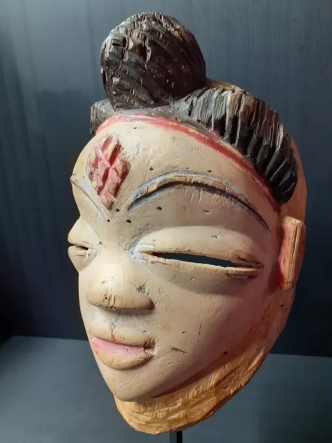 Masque Pounou Art Tribal  Africain Ancien Statuette Africaine Masque Afrique