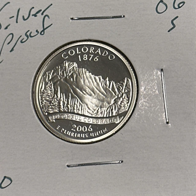 2006 S Proof 90% Silver Colorado State Quarter Free Shipping