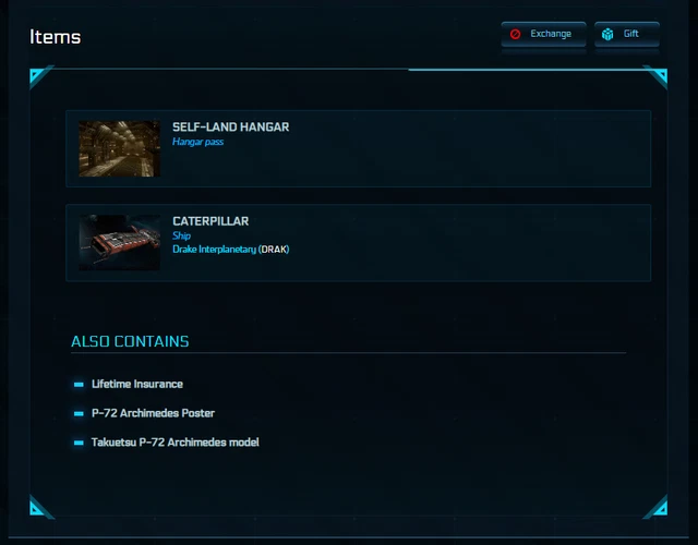 STAR CITIZEN - AEGIS REDEEMER - LTI - CCU'd - (Assurance à vie