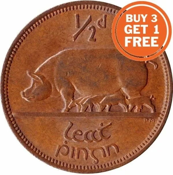 Ireland Halfpenny Coin Pingin, Irish Eire Choice Of Date 1928 To 1967