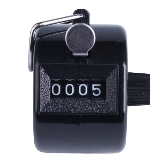 Clicker manuale portatile digitale con retroilluminazione LED (nero)