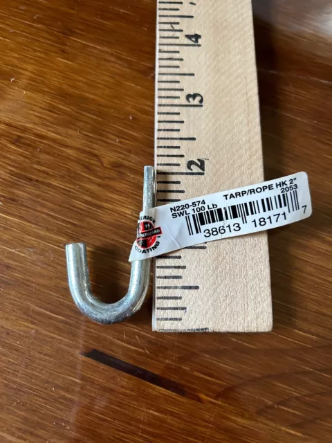 Tarp Rope Hook Stranley N220-574 Zinc Plated 2" ~SHIPPING ANY QUANTITY $5 FLAT