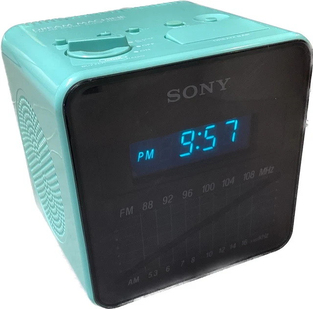 VINTAGE SONY DREAM Machine Cube ICFC10W AM/FM Radio Alarm Clock Vtg