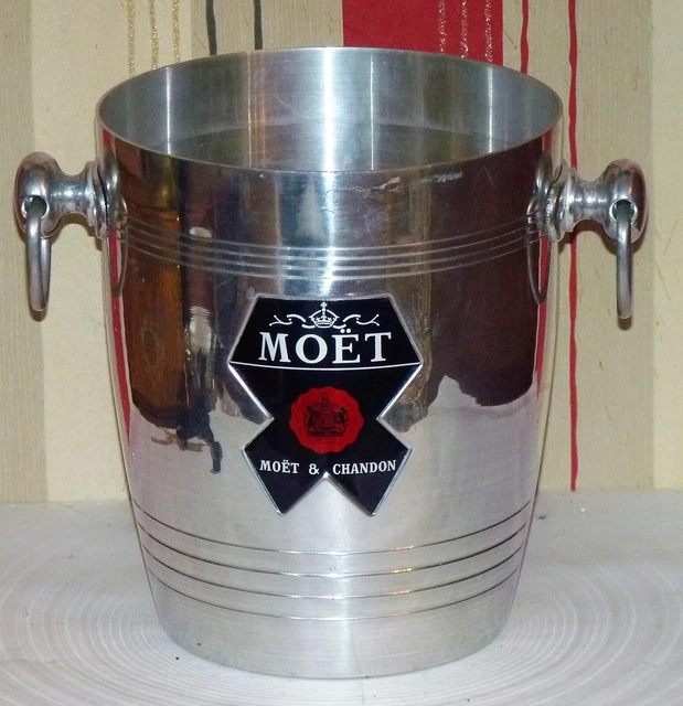 Seau à Champagne Moët & Chandon Plaqué Argent - Accessoire De Décoration Ou Pour Rafraîchir