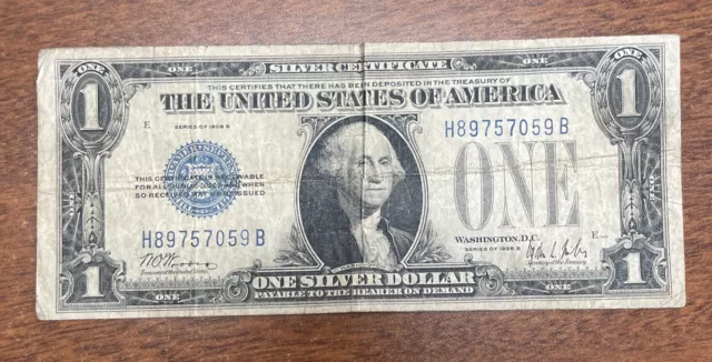 1928 B One Dollar Silver Certificate