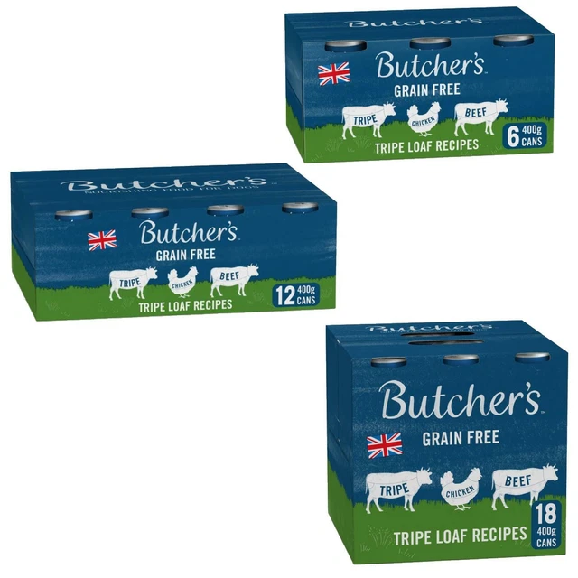 Butcher's Wet Dog Food Can Grain Free Tripe Loaf Recipes High Protein Meal