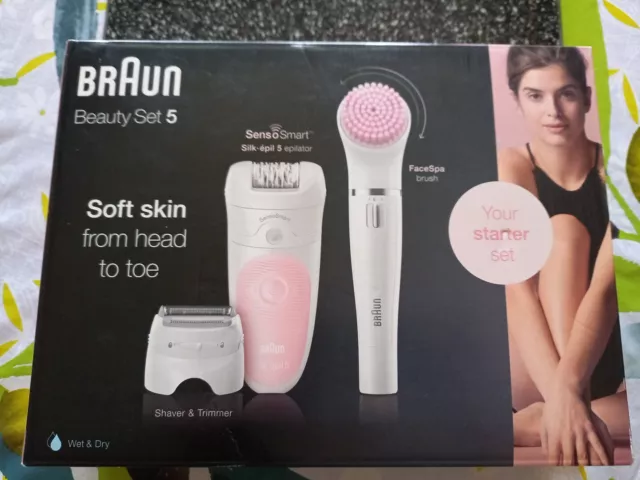 Braun Epilateur Silk Epil 5 SensoSmart rechargeable étanche + accessoires