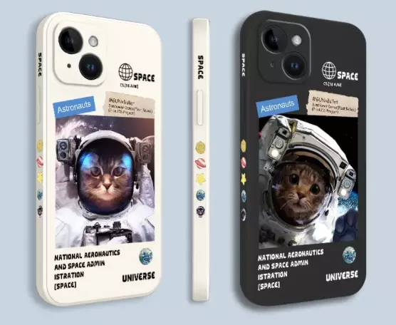 Cat Astronaut Space Universe Coque Cover Case For Iphone 15 Pro Max 14 13 12 11