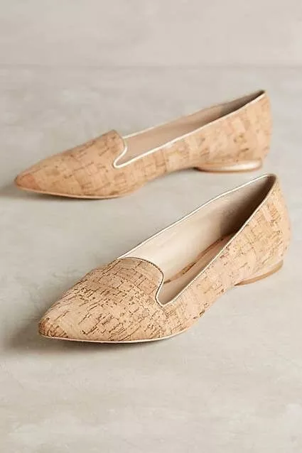 ANTHROPOLOGIE Guilhermina “Modesto” Cork Loafer Flats Sz 8