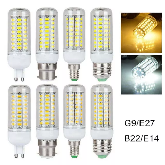 LED Birne E27 B22 G9 GU10 E14 Leuchtmittel Warmweiß Kaltweiß Mais Glühbirne 230V