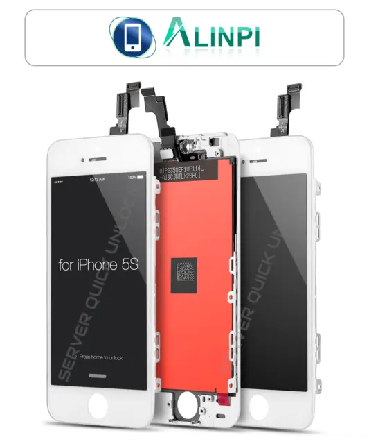 Pantalla Completa AAA+ para iPhone 5s Blanca / Blanco Táctil + LCD + Marco