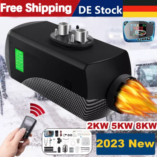 2KW 5KW 8KW Diesel Air Heater LCD Monitor 12V-24V Car Truck MotorHome Boat Bus