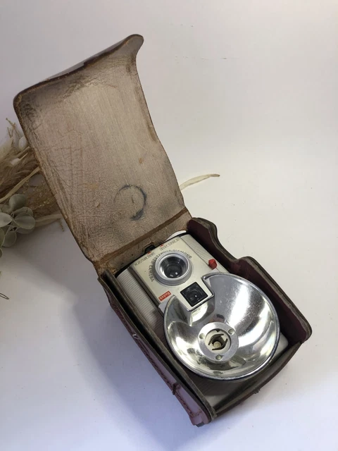 Appareil Photo KODAK BROWNIE STARFLASH – Bleu Avec étui Cuir – Vintage