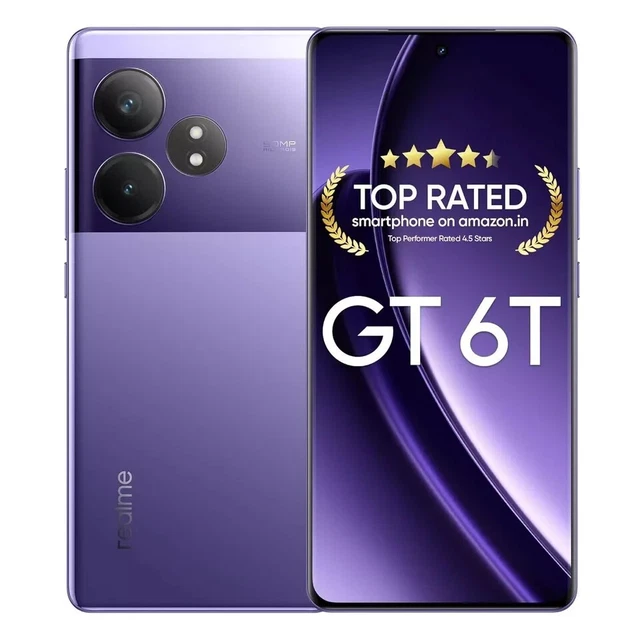 Realme GT 6T - 12 Go RAM - 256 Go Stockage - Argent - Version Globale - NEUF