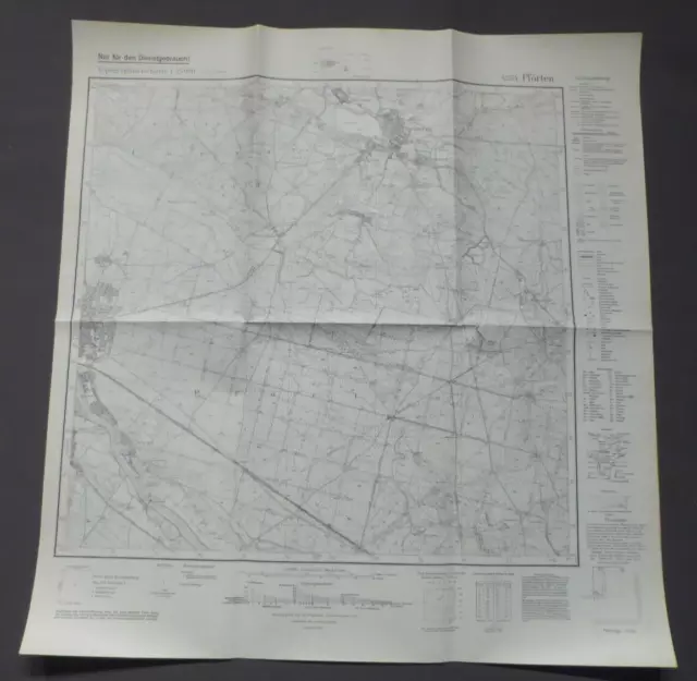 Pförten, Landkarte Meßtischblatt 4254, Brody, Forst (Ost), Drathhammer, 1939