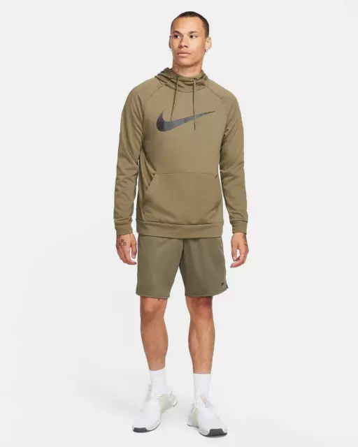 Nike Dry Graphic Hoodie Fleece - Felpa Con Cappuccio Verde - Taglia S Uomo Felpe 2